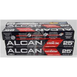 NINE 25' ROLLS OF ALCAN ALUMINUM FOIL