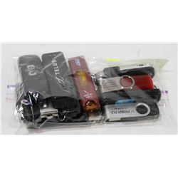 BAG W/12 USB STICKS - INCLUDES 4 GB, 8 GB,