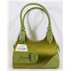 Image 1 : GREEN SNAKESKIN STYLE HANDBAG