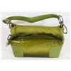Image 1 : GREEN SNAKESKIN STYLE HANDBAG