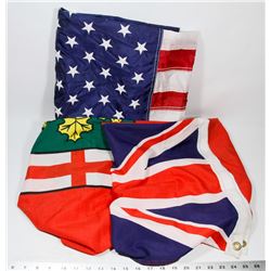 AMERICAN FLAG SOLD WITH ONTARIO FLAG