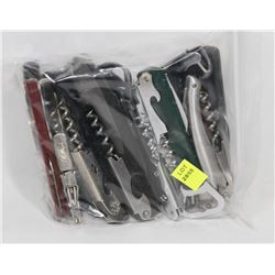 BAG OF ASSORTED CORKSCREWS