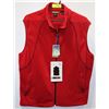 Image 1 : NEW MENS SIZE LARGE FULL ZIP FLEECE VEST, MOLTEN