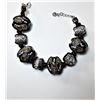 Image 1 : 16)  BLACK, SILVER & GOLD TONE  EMBELLISHED