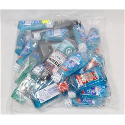 BAG OF TRAVEL SIZE TOILETRIES