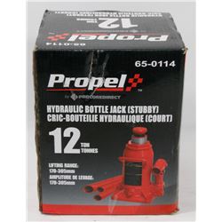 NEW PROPEL 12 TON HYDRAULIC BOTTLE JACK.