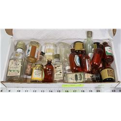 BOX OF MINI LIQUOR BOTTLES