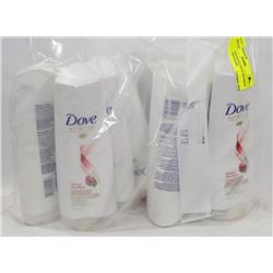 BAG OF ASSORTED DOVE SHAMPOO AND CONDITIONER