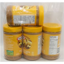 LOT OF 4 EXTRA CREAMY KRAFT PEANUT BUTTER