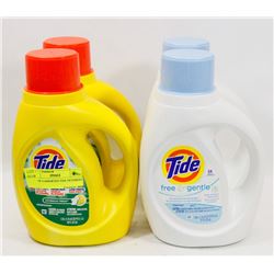 LOT OF 4 ASSORTED TIDE DETERGENT 1.18L