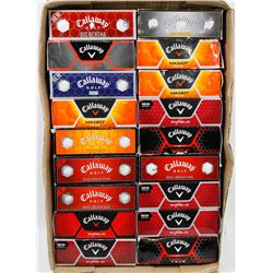 FLAT OF ASSORTED CALLAWAY RECLAIMED GOLF BALLS.