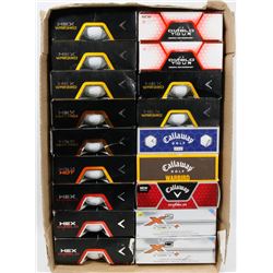 FLAT OF ASSORTED CALLAWAY RECLAIMED GOLF BALLS.
