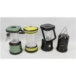 LOT OF 4 EDDIE BAUER 100 LUMEN CAMP LANTERNS