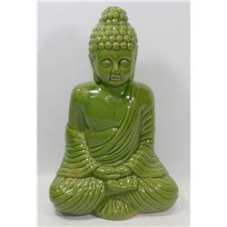 GREEN BUDDHA STATUETTE.