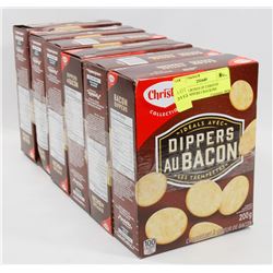 LOT OF 6 BOXES OF CHRISTIE BACON DIPPERS CRACKERS