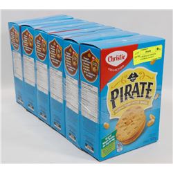 LOT OF 6 BOXES OF CHRISTIE PIRATE OATMEAL PEANUT