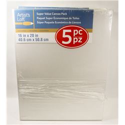 NEW ARTIST'S LOFT CANVAS 16” BY 20”. 10 IN TOTAL.