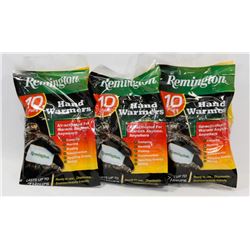 LOT OF 3 ASSORTED PKGS OF 10 REMINGTON HAND