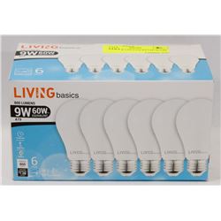 1 - NEW 9W LED 6 PACKS LED BULBS