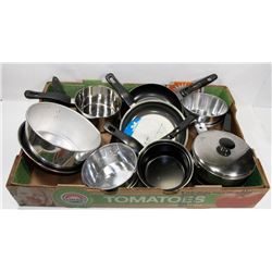FLAT OF POTS AND PANS
