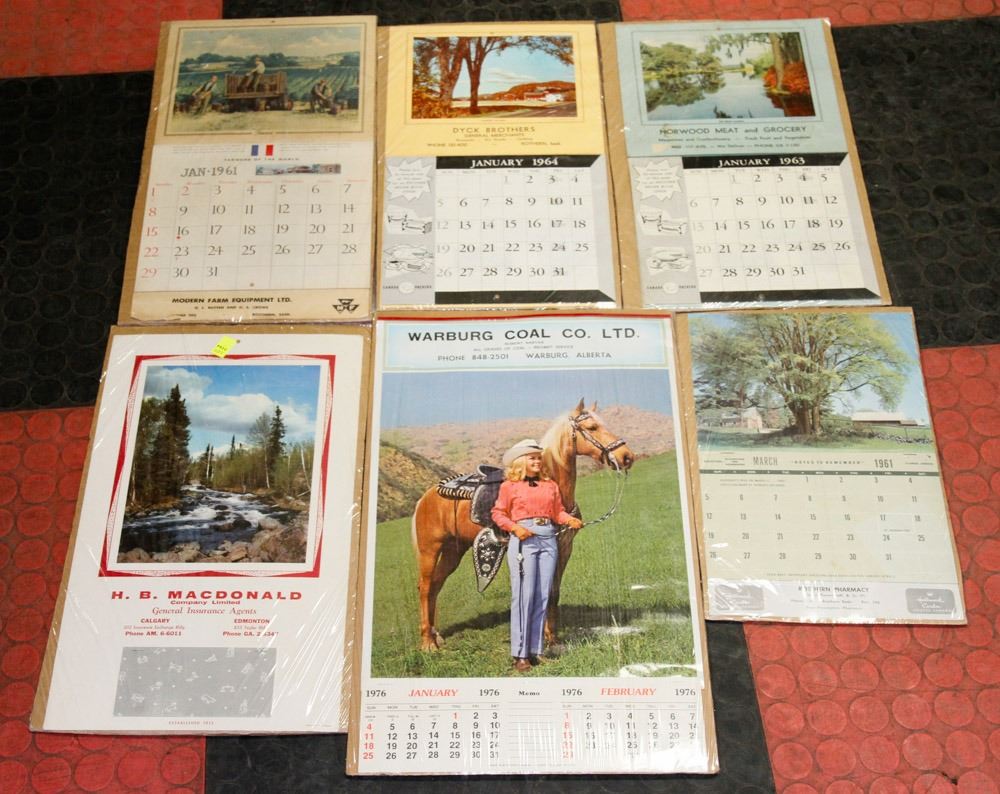 BUNDLE OF VINTAGE CALENDARS Kastner Auctions