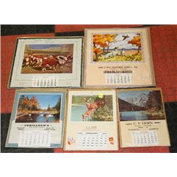 BUNDLE OF VINTAGE CALENDARS