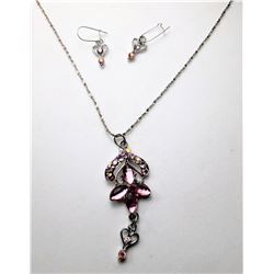 14)  SILVER TONE PINK & AURORA BOREALIUS