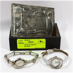 2 WOMANS WATCHES IN JEWELRY BOX