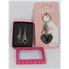Image 1 : PLAYBOY EARRINGS SOLD WITH PLAYBOY KEYCHAIN