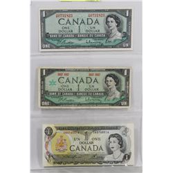 LOT OF 3 CANADIAN 1954, 1967 AND 1973 $1 BILLS