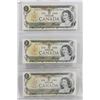 Image 1 : LOT OF 3 CANADIAN $1 BILLS FROM 1973