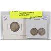 Image 1 : LOT OF 3 CANADIAN DIMES INCLUDING, 1910, 1920