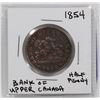 Image 1 : BANK OF UPPER CANADA 1854 HALF PENNY TOKEN.