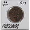 Image 1 : LOWER CANADA 1838 UN SOU TOKEN MONTREAL.