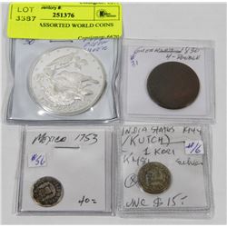 LOT OF 4 ASSORTED WORLD COINS