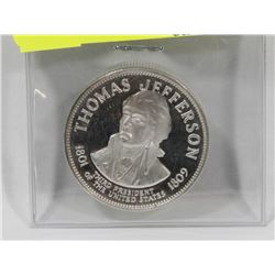 FRANKLIN MINT SILVER THOMAS JEFFERSON PRESIDENTIAL