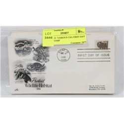 LOT OF 33  VARIOUS USA FIRST DAY ISSUE STAMP