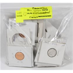 BAG OF ASSORTED CANADIAN UNCIRCULATED COINS