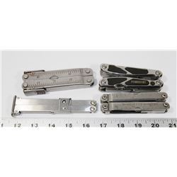 LOT OF 3 ASSORTED MULTI TOOLS SOLD WITH A KNIFE