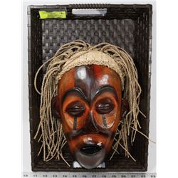 CARVED WOODEN INDIGENOUS WALL HANGING/MASK