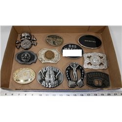 LOT OF 11 BELT BUCKLES.