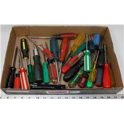 FLAT OF MISC SCREW DRIVERS.