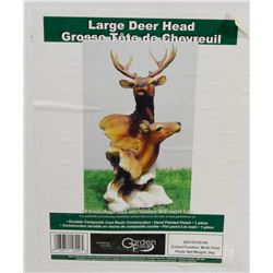LARGE DEER HEAD STATUE
