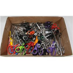 LARGE FLAT OF ASSORTED SCISSORS