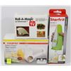 Image 1 : LOT OF 3 KITCHEN GADGETS: ROTARY GRATER, ROLL-A-