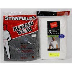 BAG OF HANES CREW NECK SHIRTS SIZE LARGE SOLD