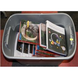 TOTE OF TEXTBOOKS INCLUDING BIOLOGY ALBERTA 20-30