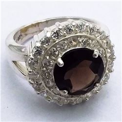 3) STERLING SILVER MULTI STONE RING SIZE 7