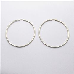 15) STERLING SILVER HOOP EARRINGS