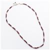 Image 1 : 18) STERLING SILVER GARNET NECKLACE
